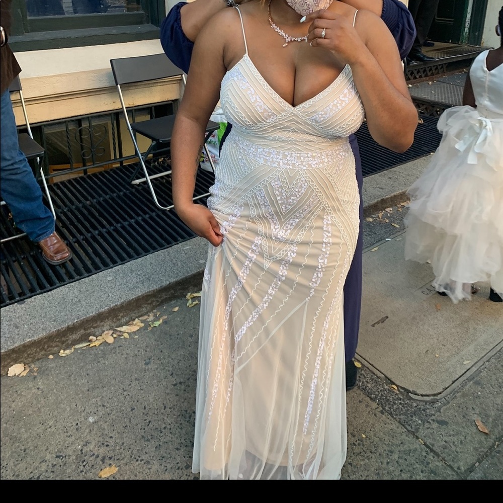 Beautiful formal dress can be used for a wedding or a prom